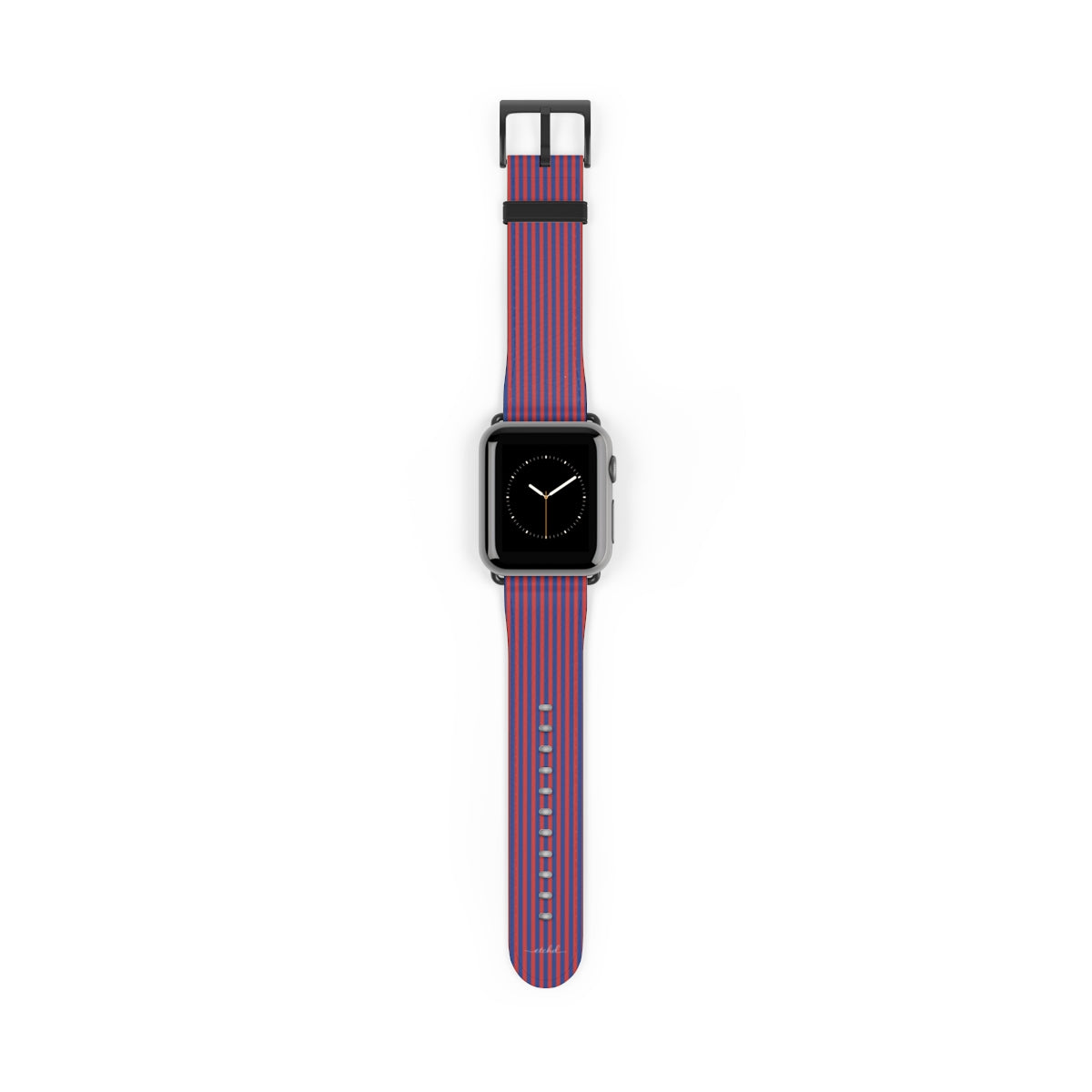 Cobalt & Poppy Striped Cinturino per smartwatch di etchd