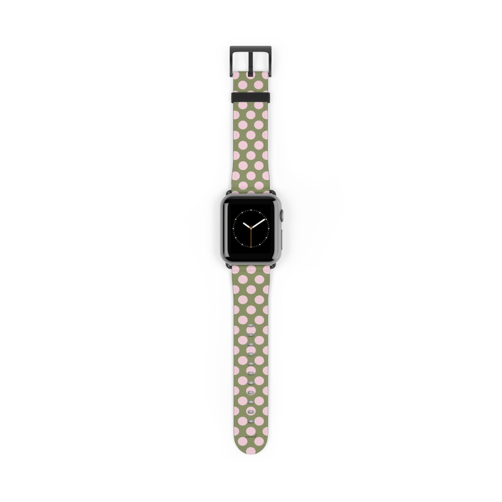 Pink And Green Polka Dot Smartwatch Strap by etchd