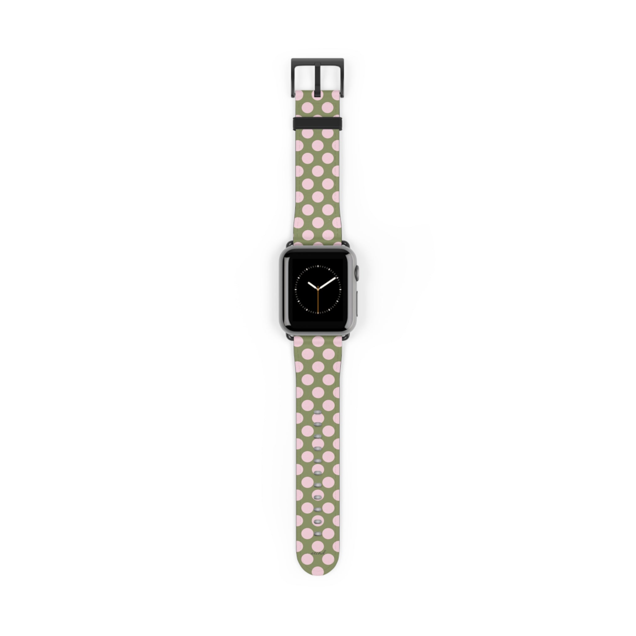 Pink And Green Polka Dot Smartwatch Strap by etchd