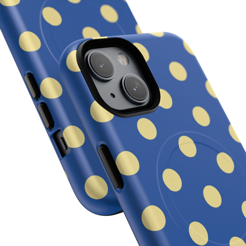 Butter And Cobalt Polka Dot Magnetic Phone Case-zoom-