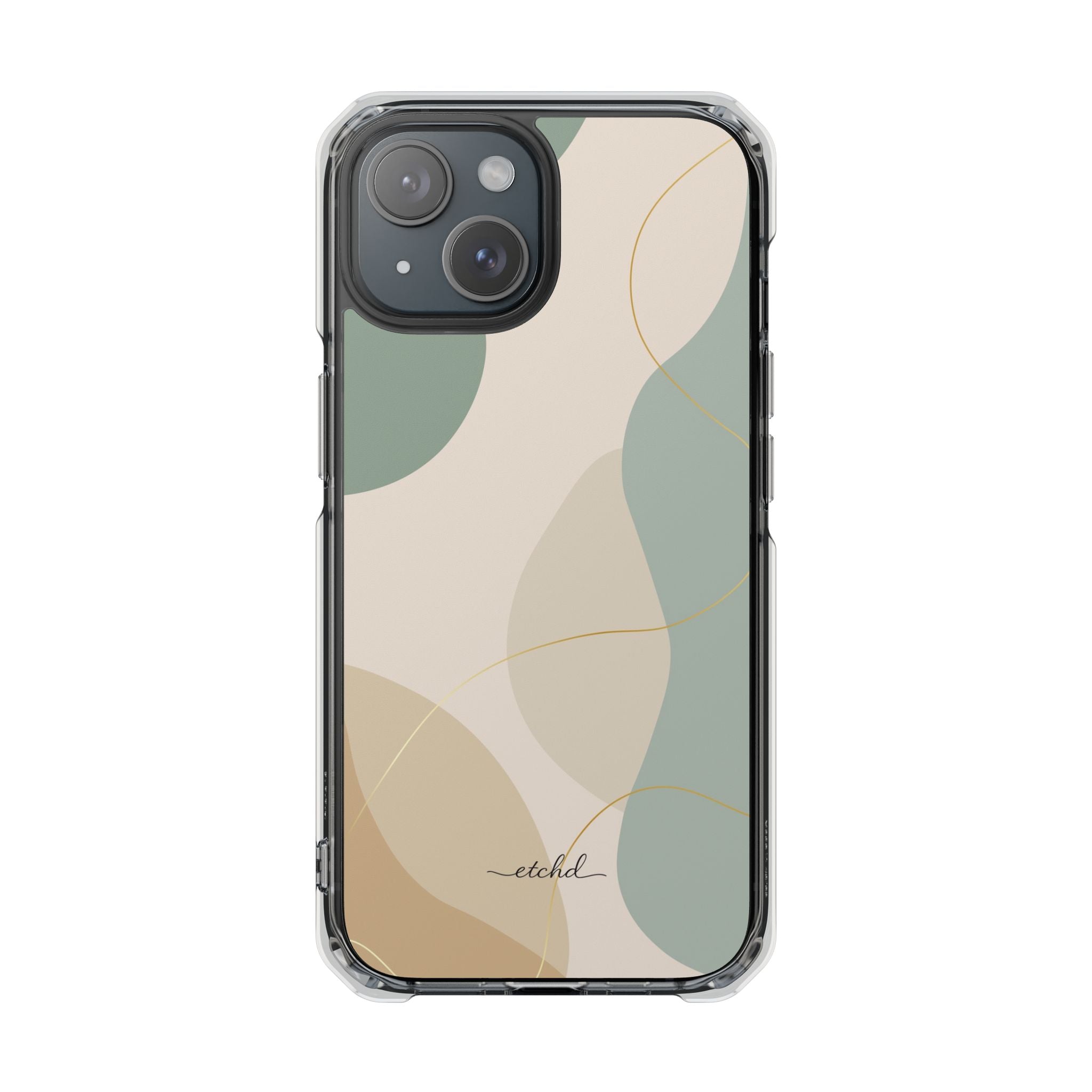 Earth Tone Clear Magnetic Phone Case by etchd, view 2