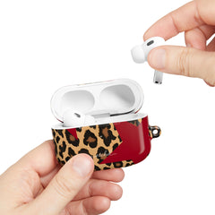 Leopard & Red Stars AirPod Case by etchd, view 11