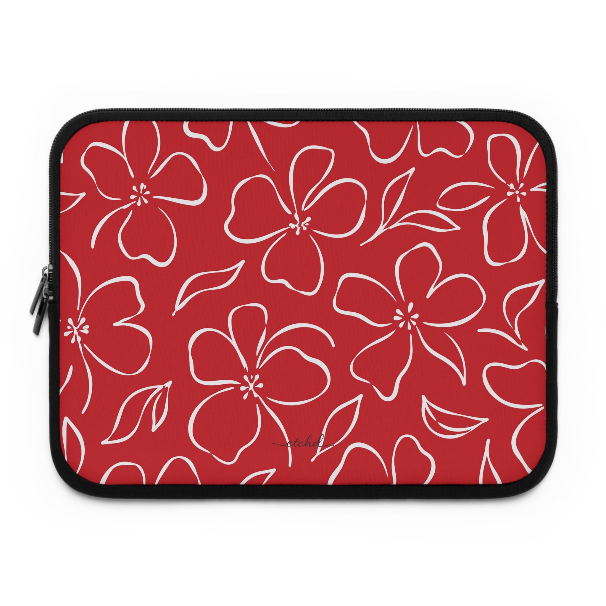 Classic Red & White Floral Custodia per laptop di etchd