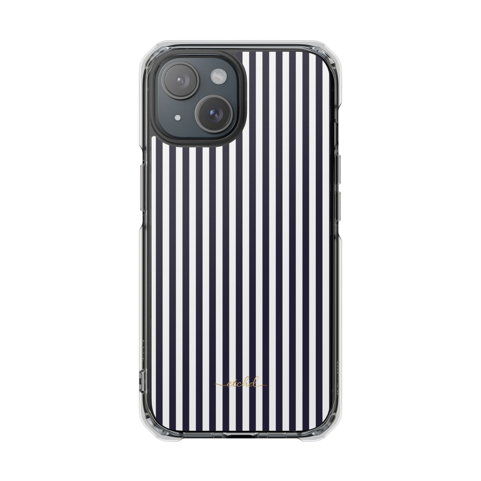 Navy And White Clear Magnetic Phone Case by etchd, view 2