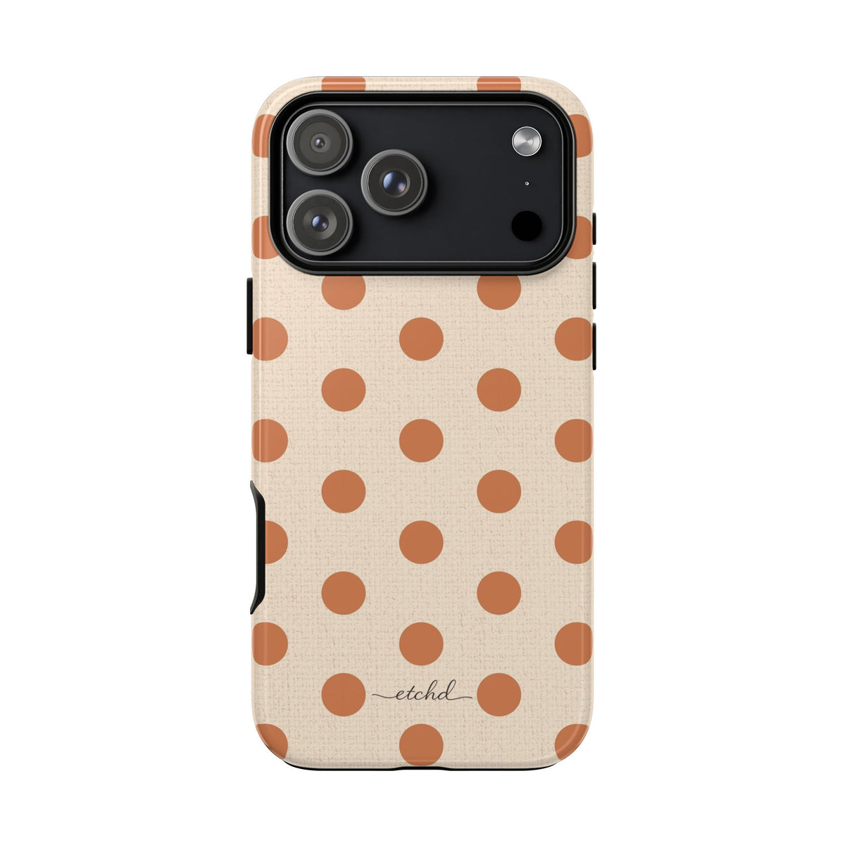 Terracotta & Cream Polka Dot Phone Case by etchd, view 59