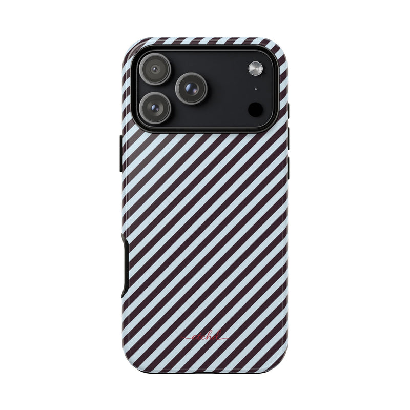 Plum & Blue Striped Diagonal Phone Case by etchd, view 59