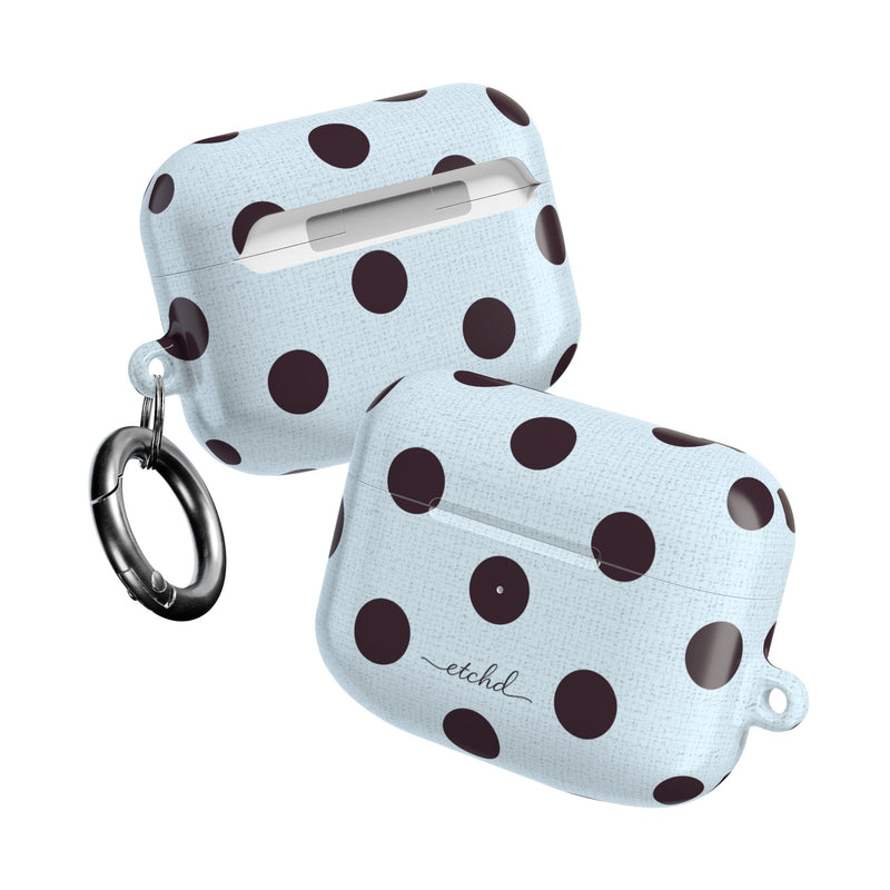 Plum & Blue Polka Dot AirPod Case by etchd, view 10