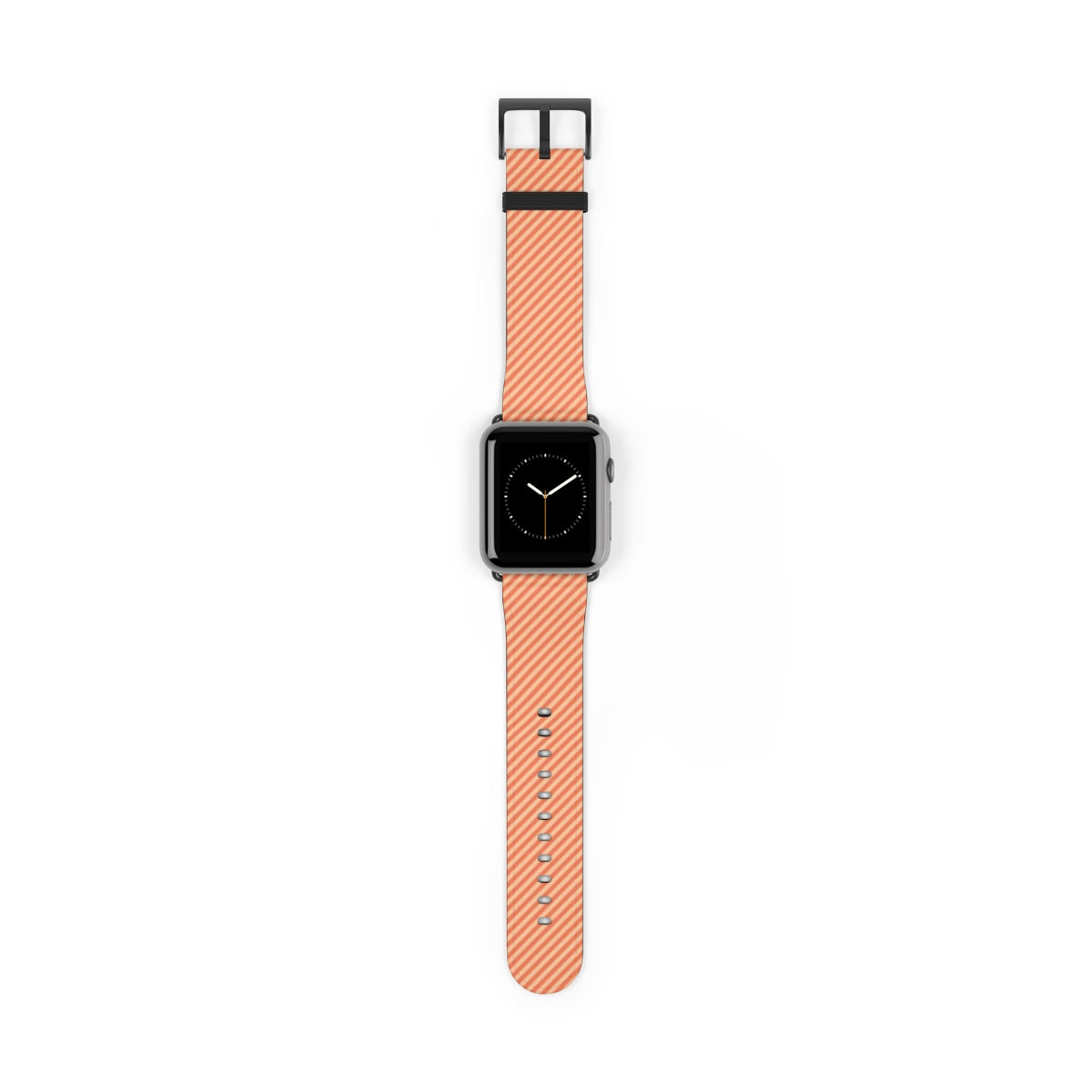 Coral & Peach Striped Diagonal Cinturino per smartwatch di etchd, vista 2