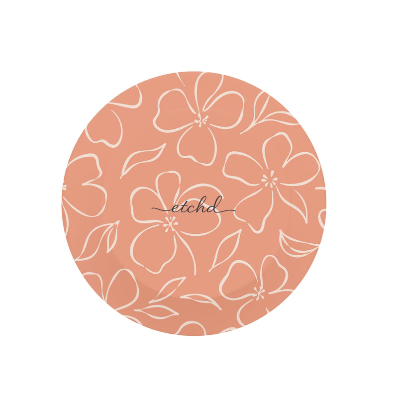 Coral & Cream Floral Anneau de maintien et support-zoom-