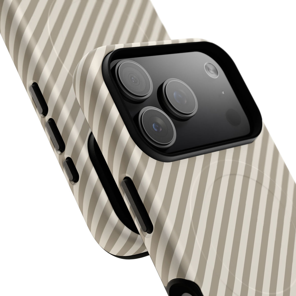 Neutral Striped Diagonal Magnetic Phone Case by etchd, view 100