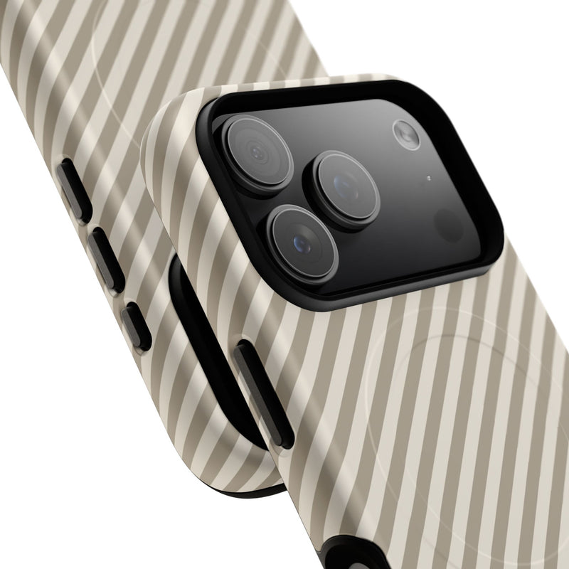 Neutral Striped Diagonal Magnetic Phone Case by etchd, view 100
