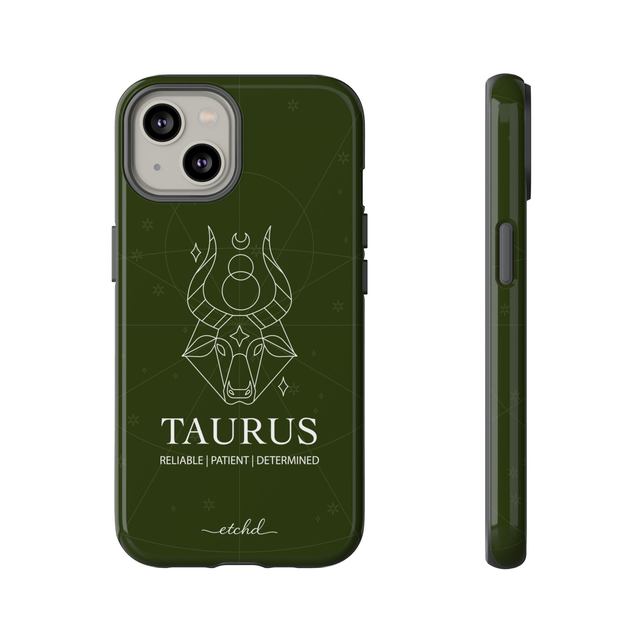 Taurus Phone Case by etchd, view 2