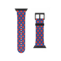 Poppy & Cobalt Polka Dot Smartwatch Strap by etchd, view 9