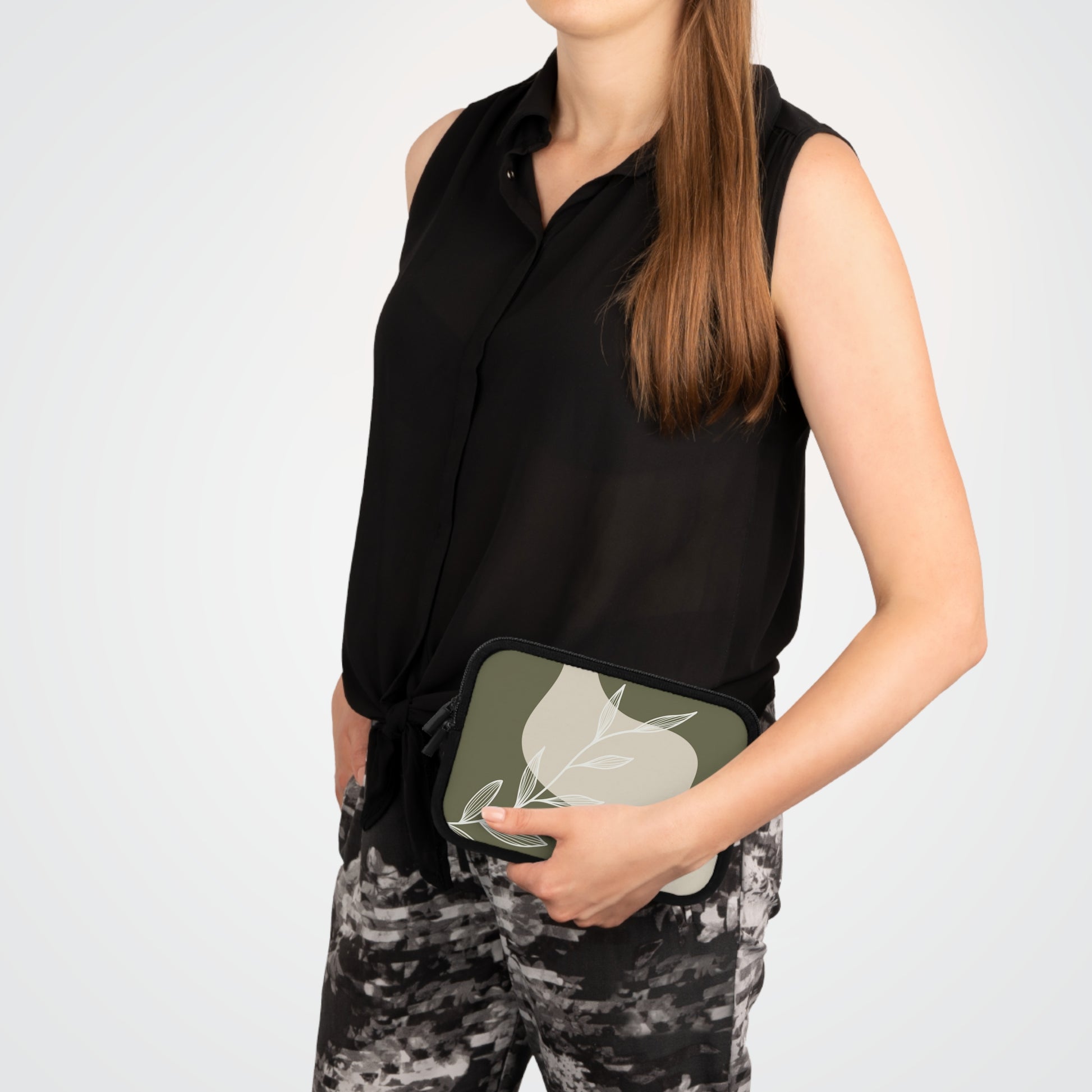 Olive Leaf Laptop Sleeve by etchd, view 16