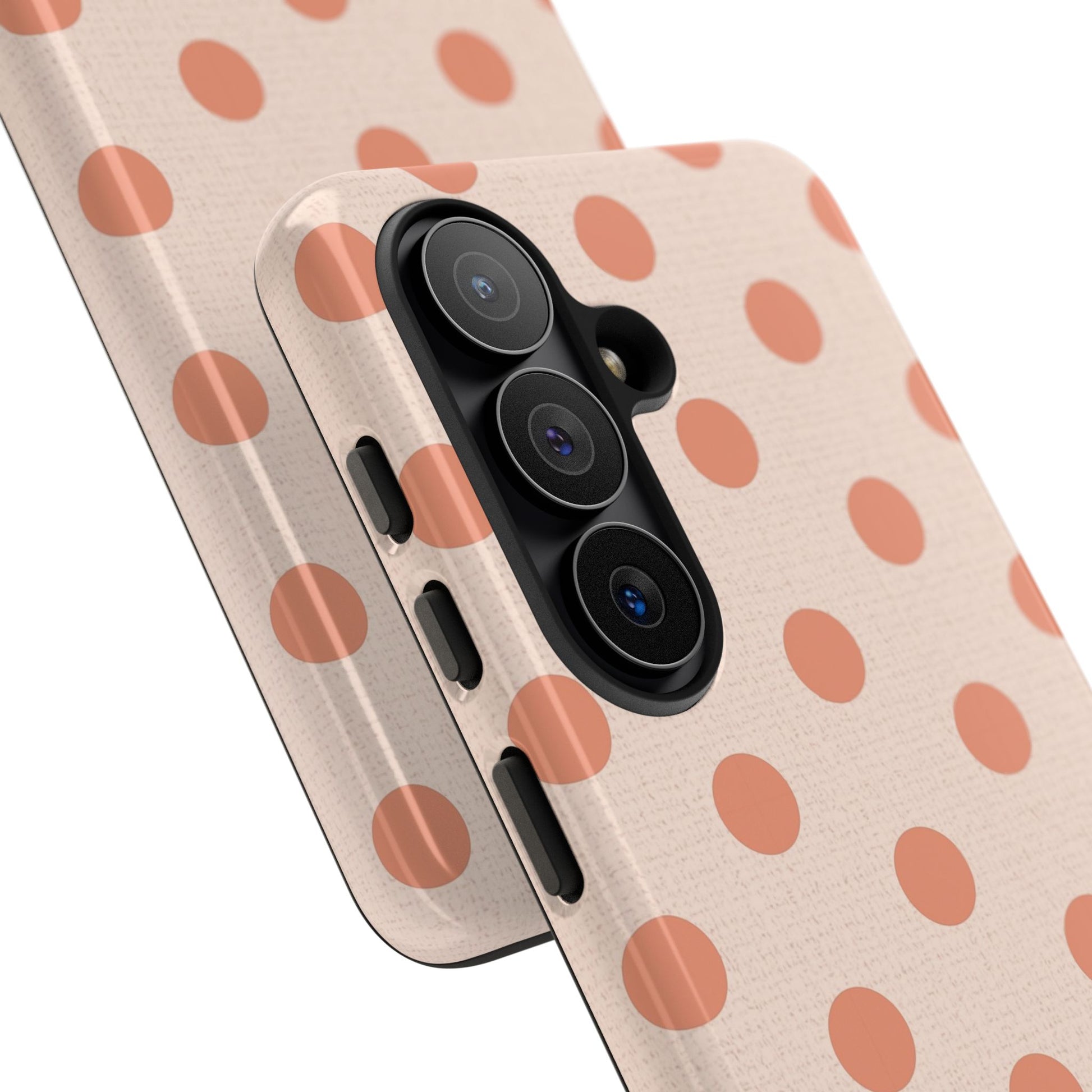 Coral Polka Dot Phone Case by etchd, view 209