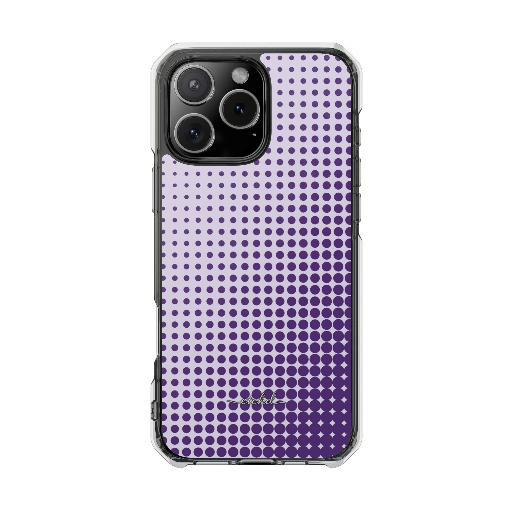 Grape Halftone Transparente Magnet-Handyhülle