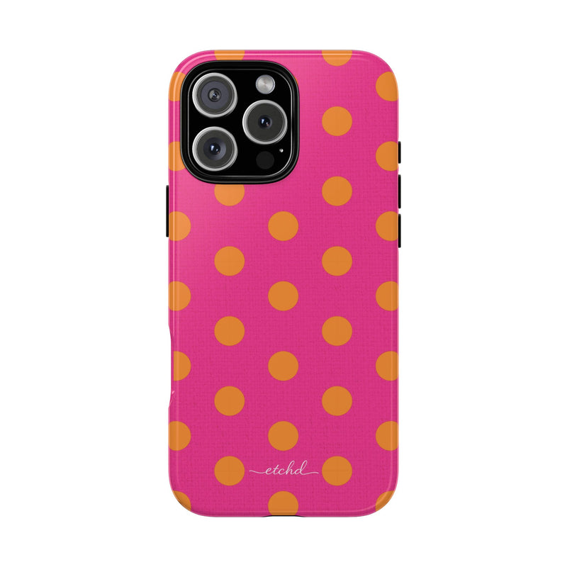 Orange & Pink Polka Dot