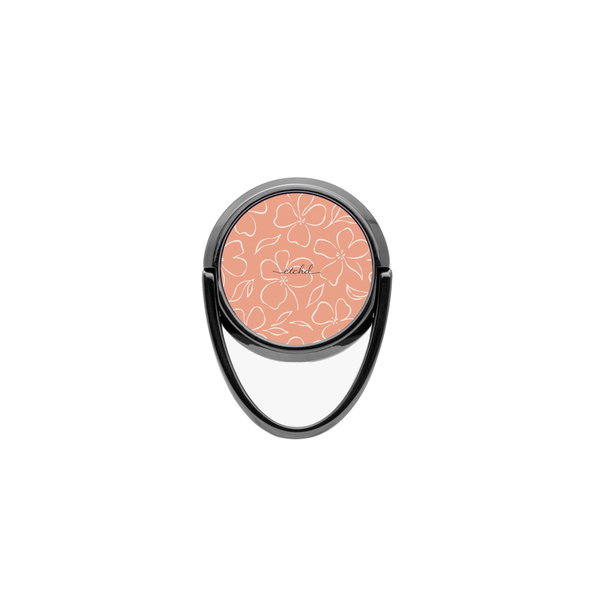 Coral & Cream Floral Phone Ring Holder by etchd, view 4