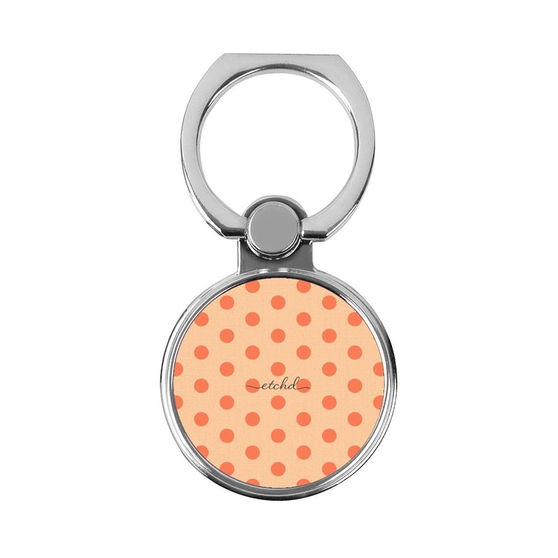 Coral & Peach Polka Dot Classic Ring Holder-zoom-