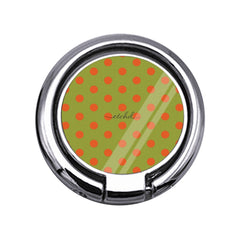 Persimmon & Wasabi Polka Dot Slim Ring Holder by etchd