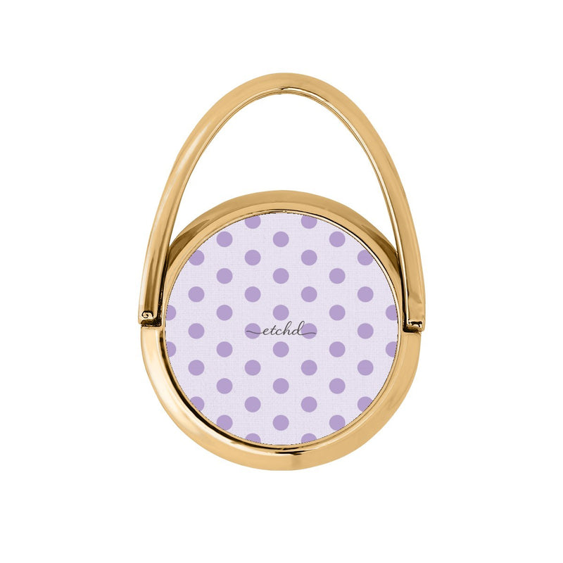 Lilac & Cream Polka Dot Hoop Ring Holder-zoom-