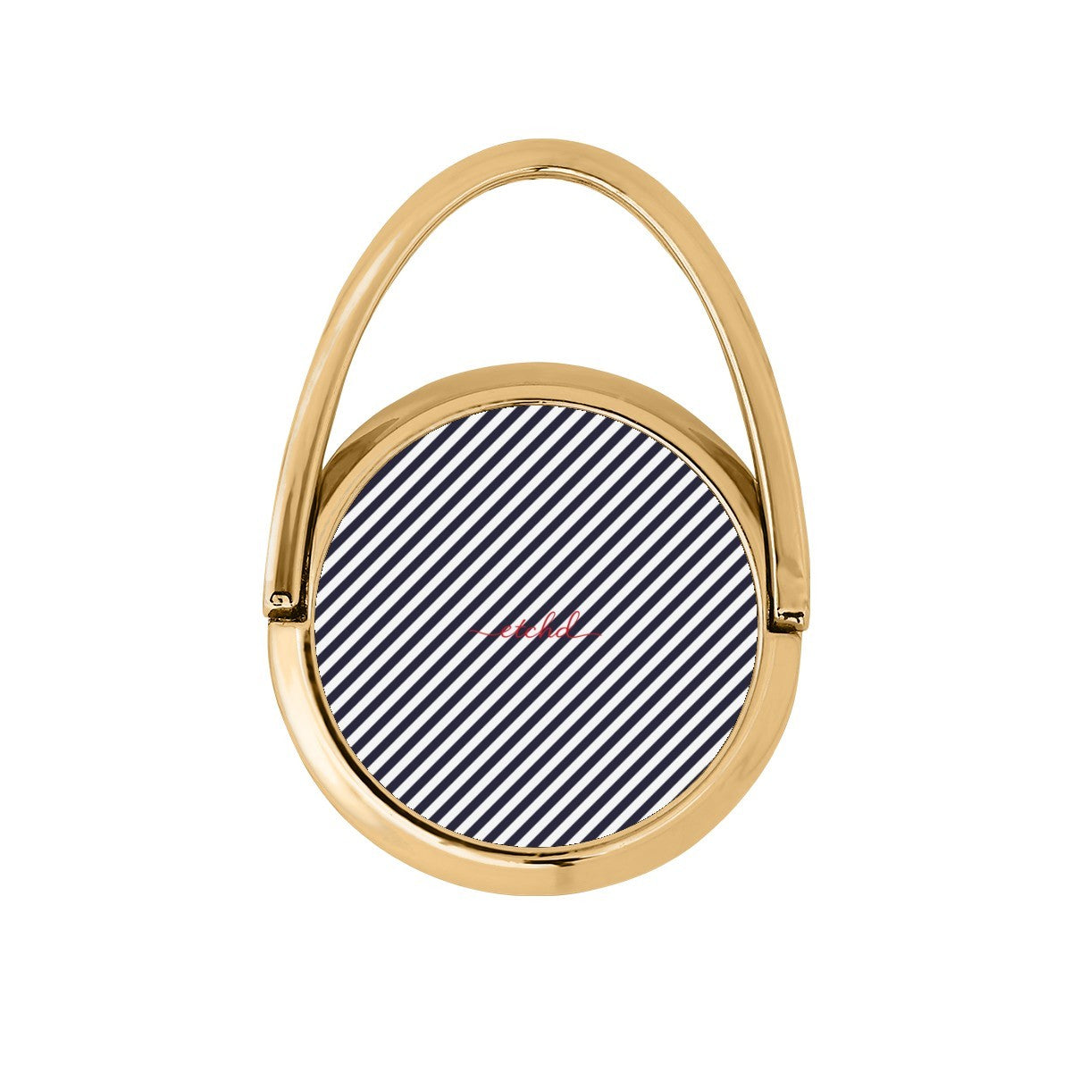 Navy & White Striped Diagonal Hoop Ring Holder by etchd