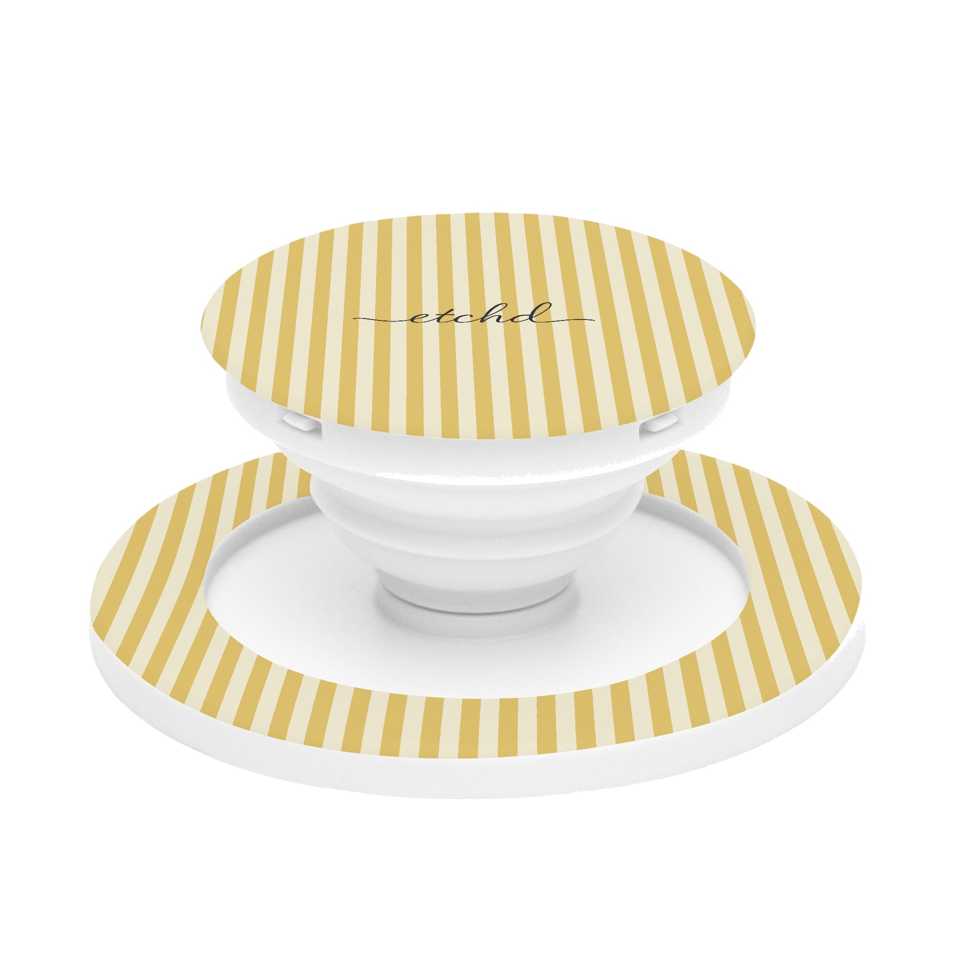 Butter & Cream Striped Phone Grip And Stand by etchd