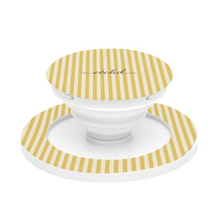 Butter & Cream Striped Phone Grip And Stand by etchd
