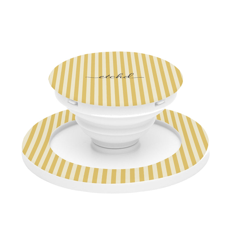 Butter & Cream Striped Handy-Halterung und Ständer-zoom-