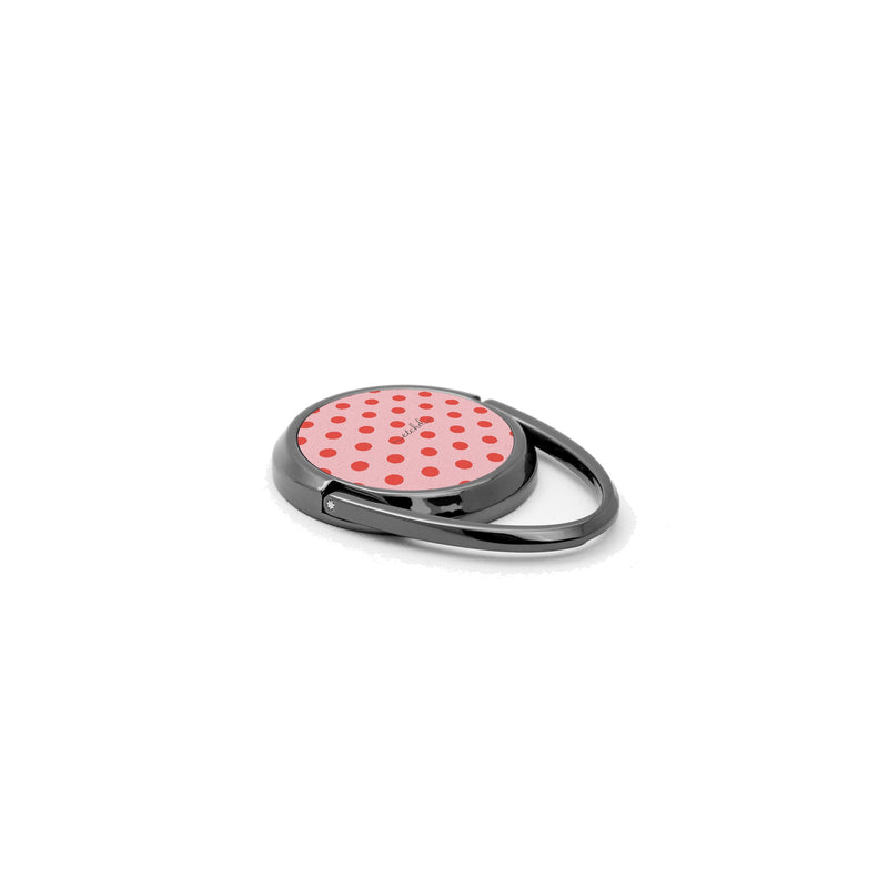 Poppy And Blush Polka Dot Handy-Ring-Halterung-zoom-