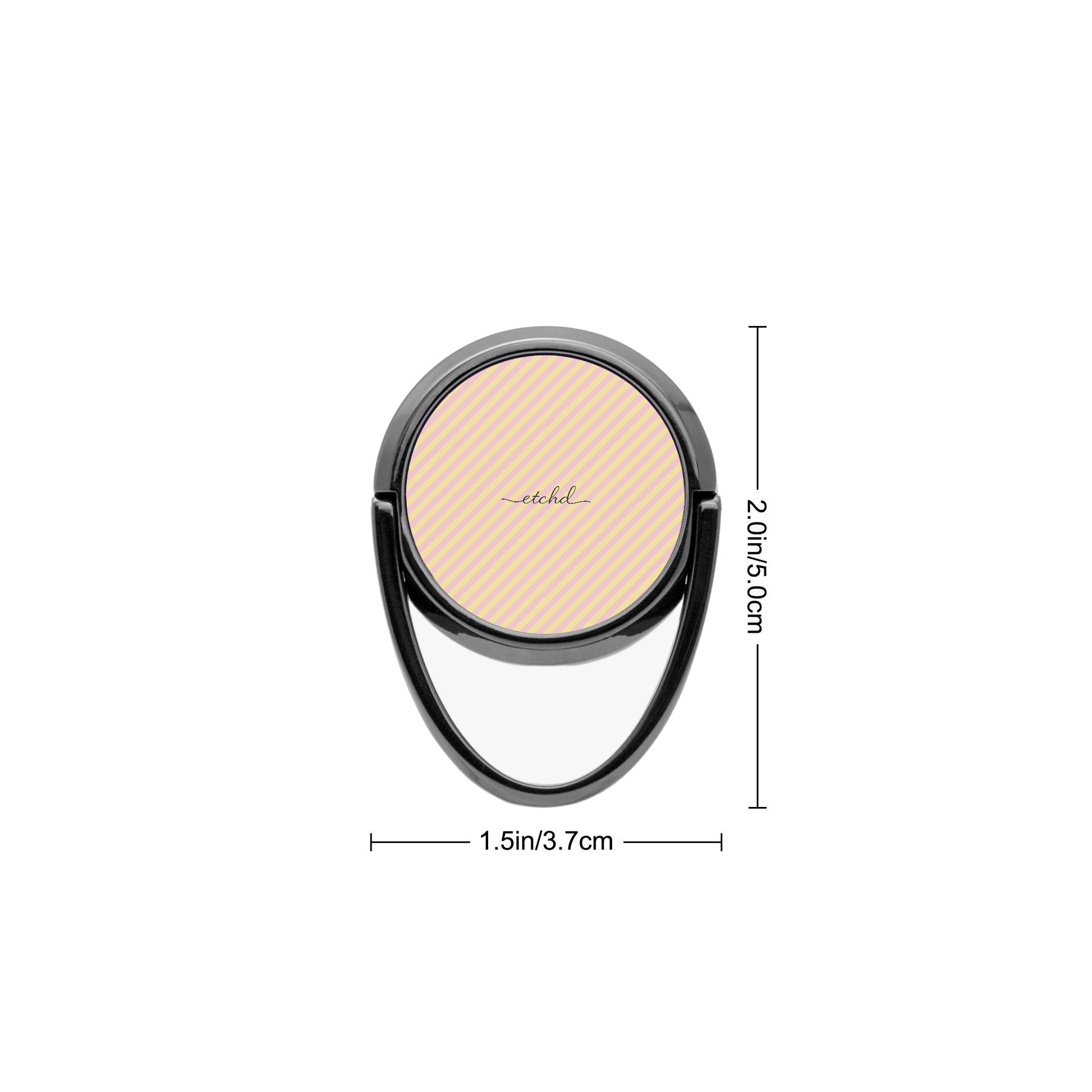 Pink And Butter Diagonal Phone Ring Holder by etchd, view 3