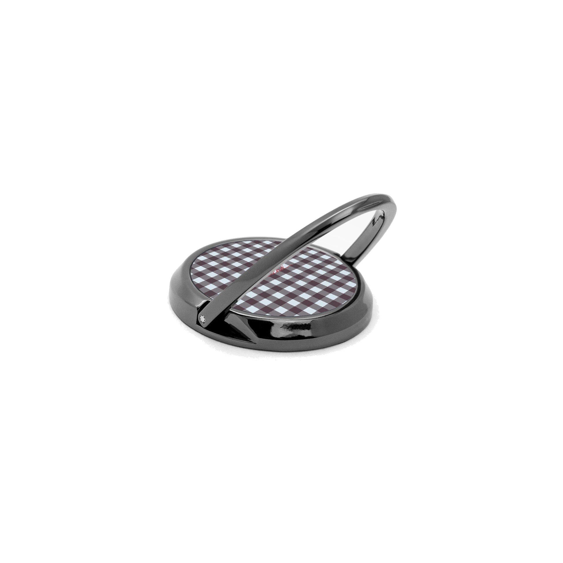 Blue & Plum Gingham Phone Ring Holder by etchd, view 5