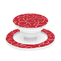 Classic Red & White Floral Phone Grip And Stand by etchd