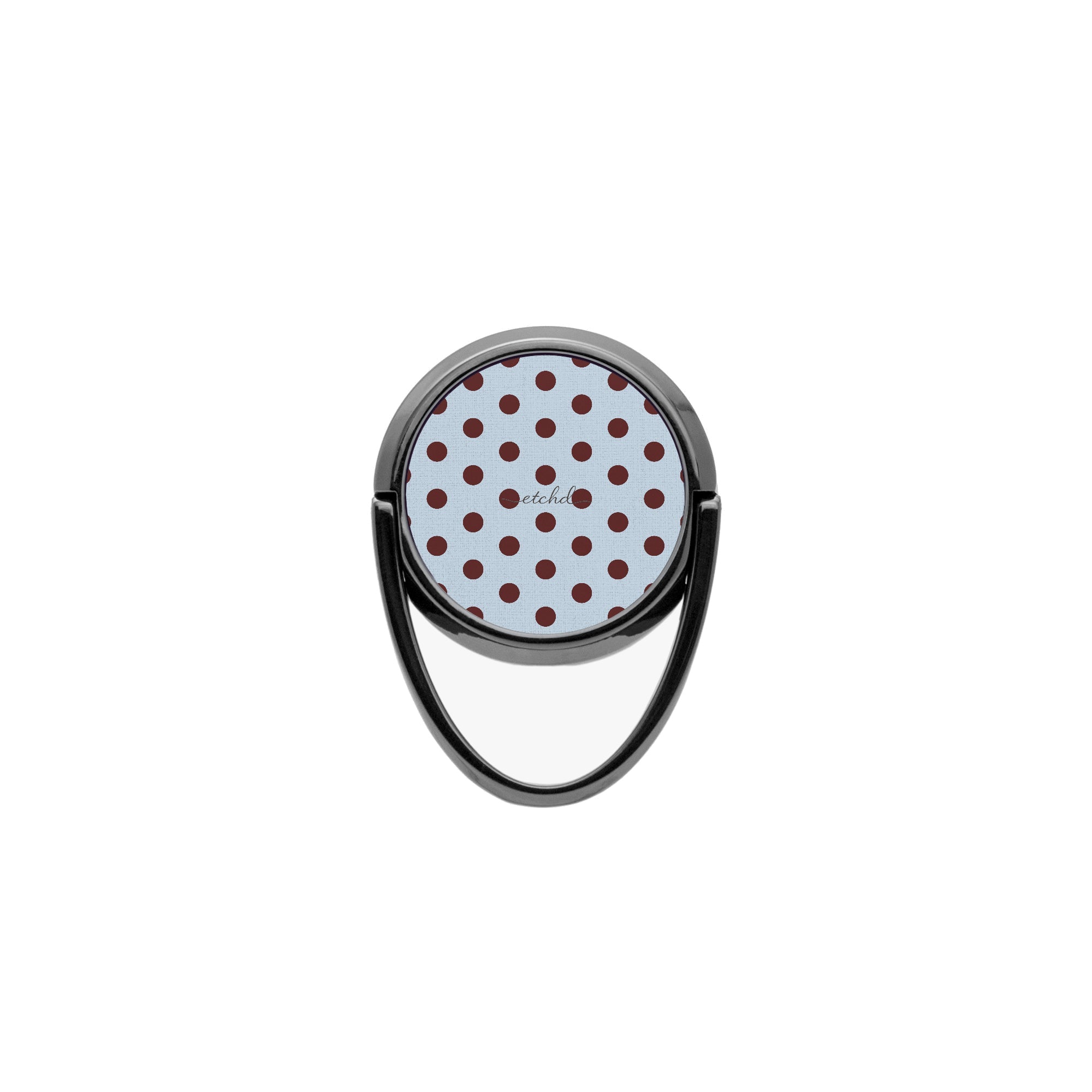 Blue & Cherry Polka Dot Phone Ring Holder by etchd, view 4