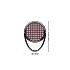 Blue & Cherry Gingham Anello supporto per telefono di etchd, vista 3