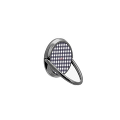 White & Navy Gingham Phone Ring Holder by etchd, view 8