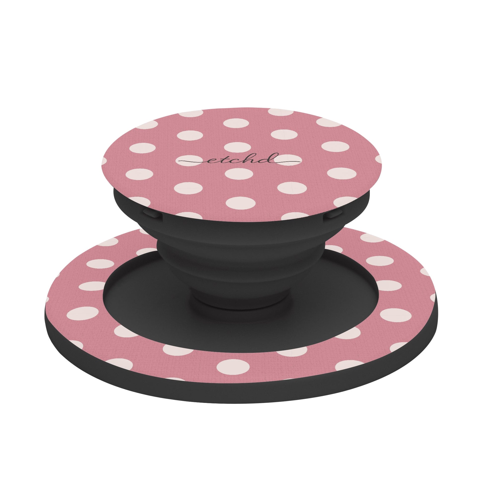 Cream & Blush Polka Dot Phone Grip And Stand by etchd, view 6