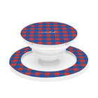 Cobalt & Poppy Gingham Anello e supporto per telefono