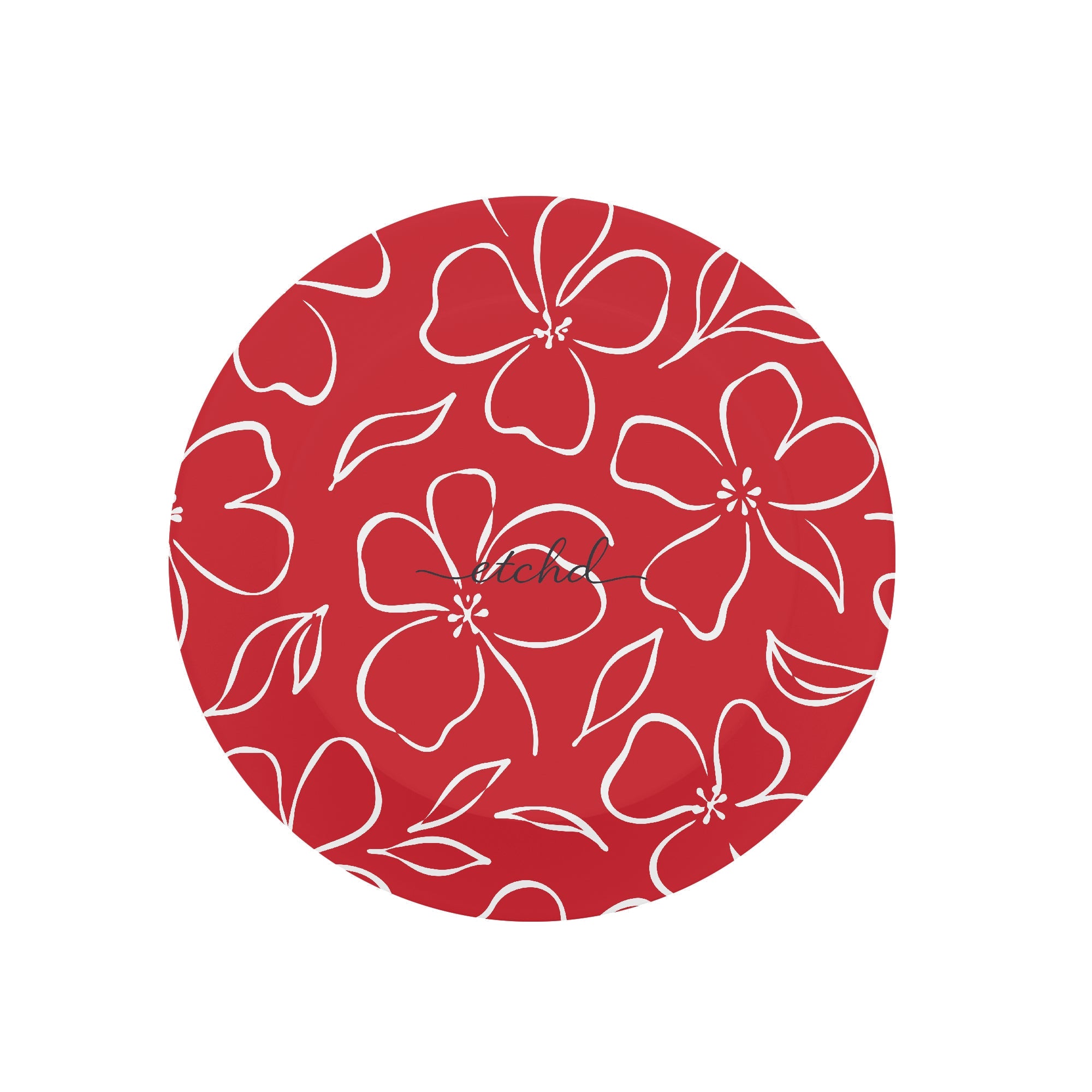 Classic Red & White Floral Phone Grip And Stand by etchd, view 2