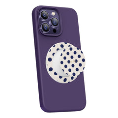 Navy & Cream Polka Dot Phone Grip And Stand by etchd, view 7