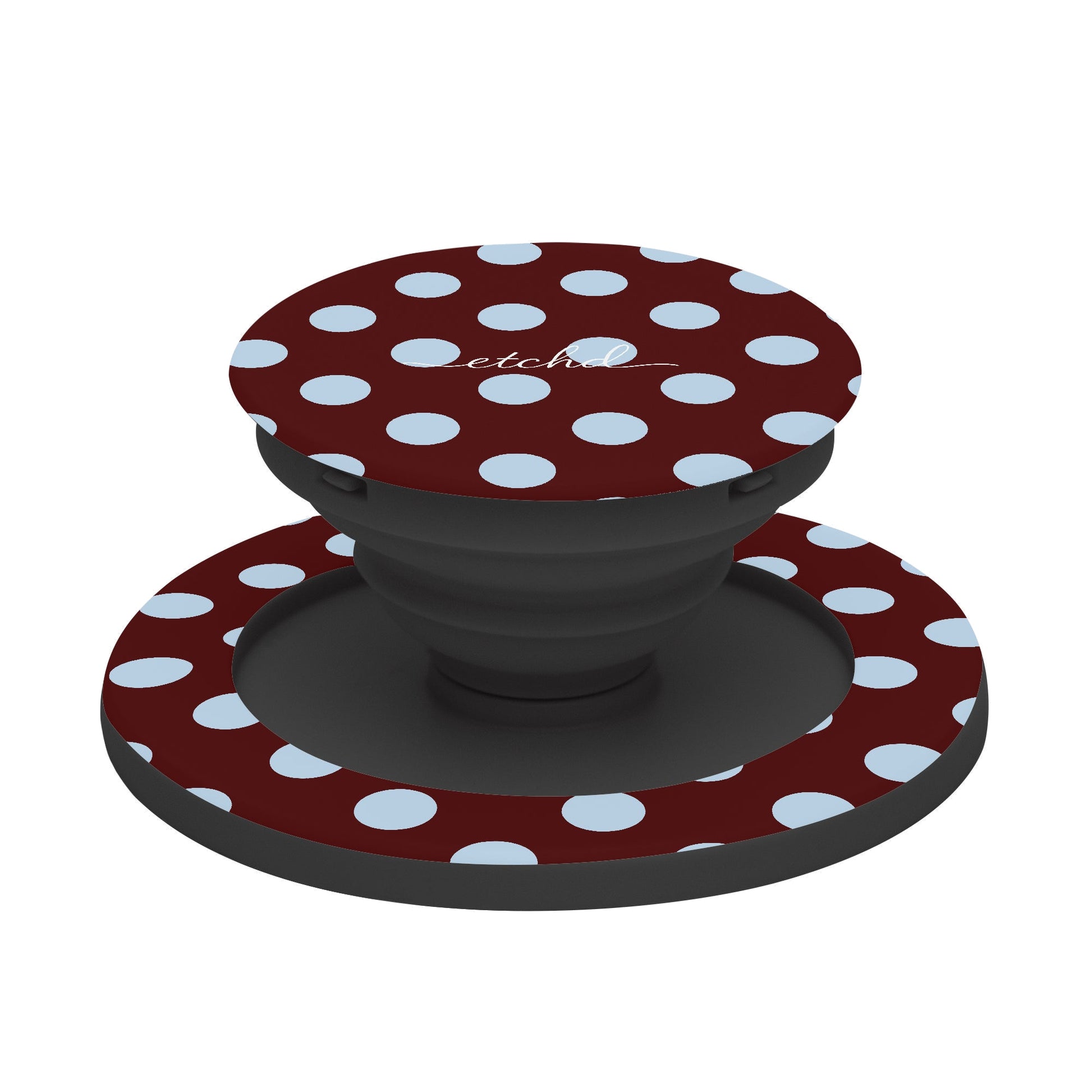 Cherry & Blue Polka Dot Phone Grip And Stand by etchd, view 6