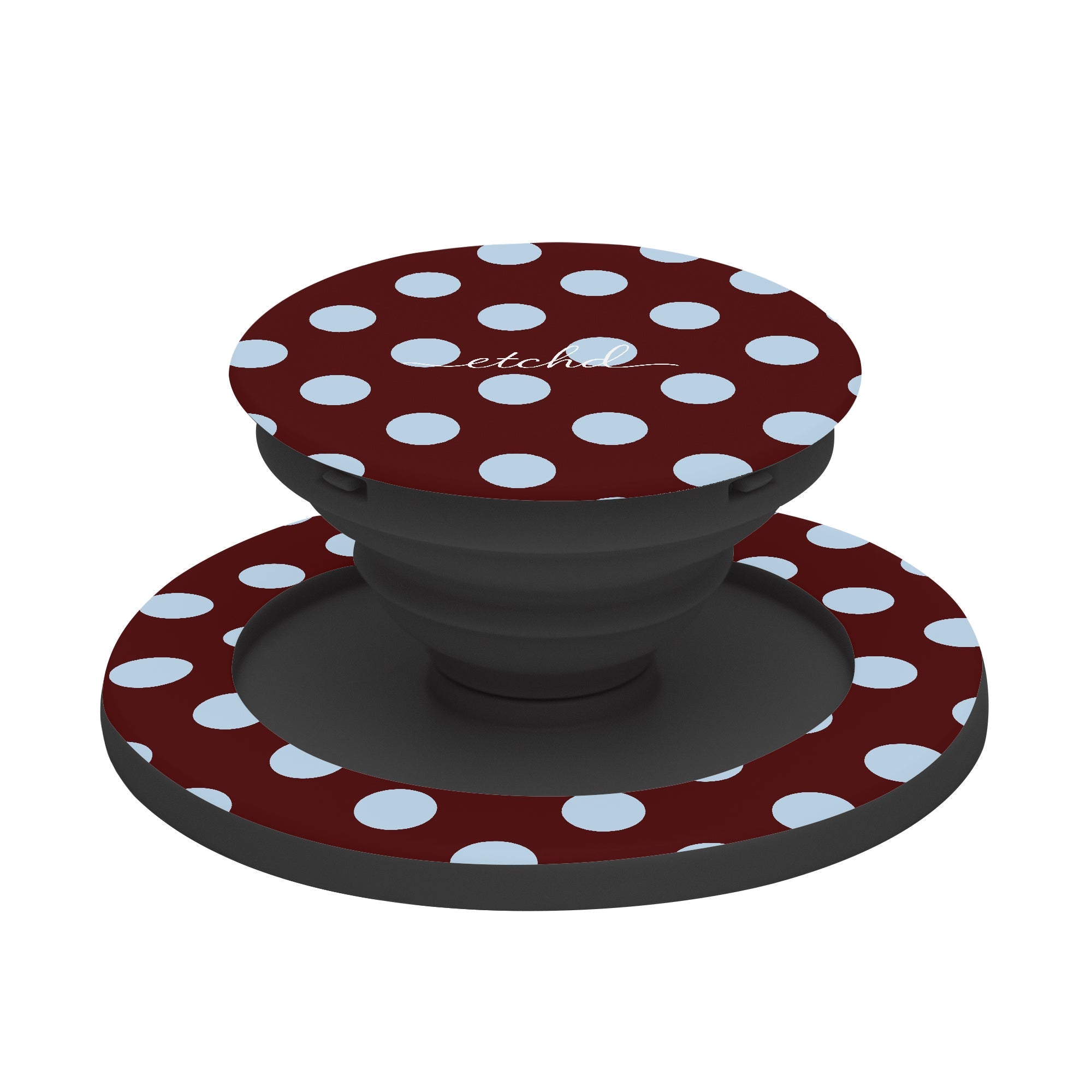 Cherry & Blue Polka Dot Phone Grip And Stand by etchd, view 6