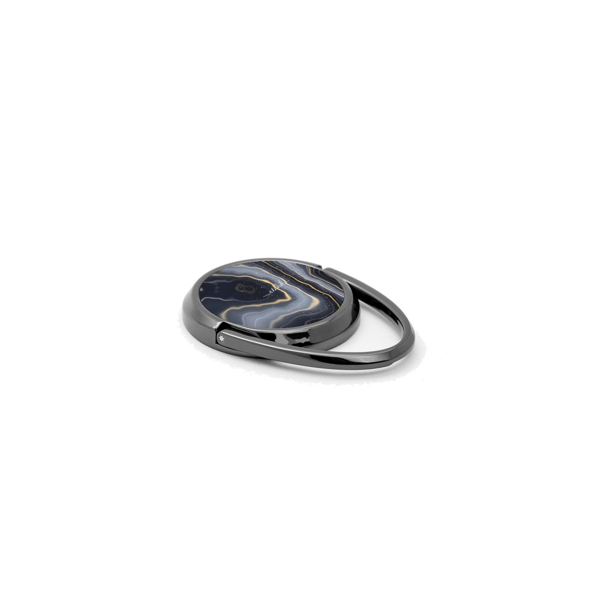 Obsidian Gold Phone Ring Holder by etchd, view 2