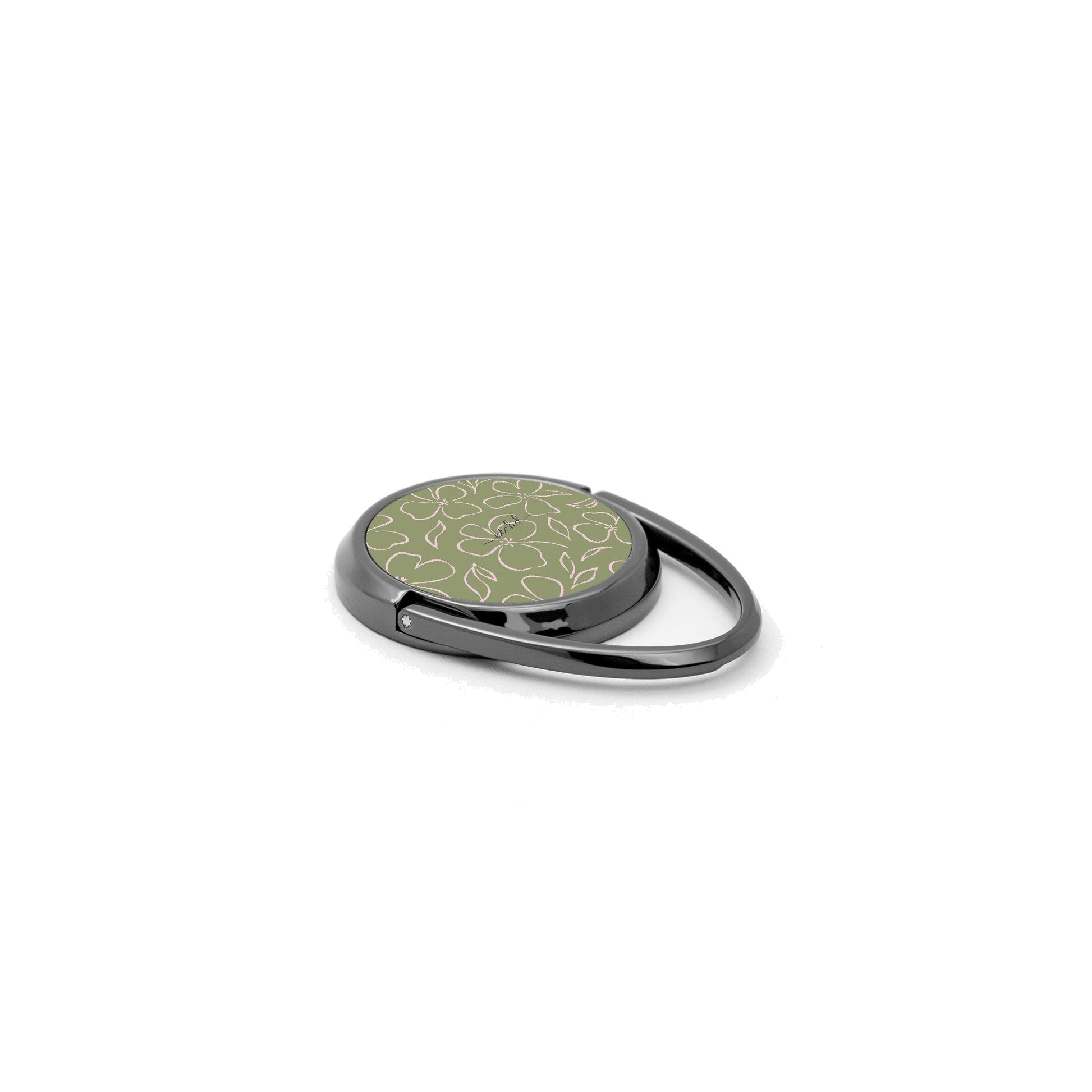 Green & Pink Floral Anillo soporte para móvil de etchd, vista 2
