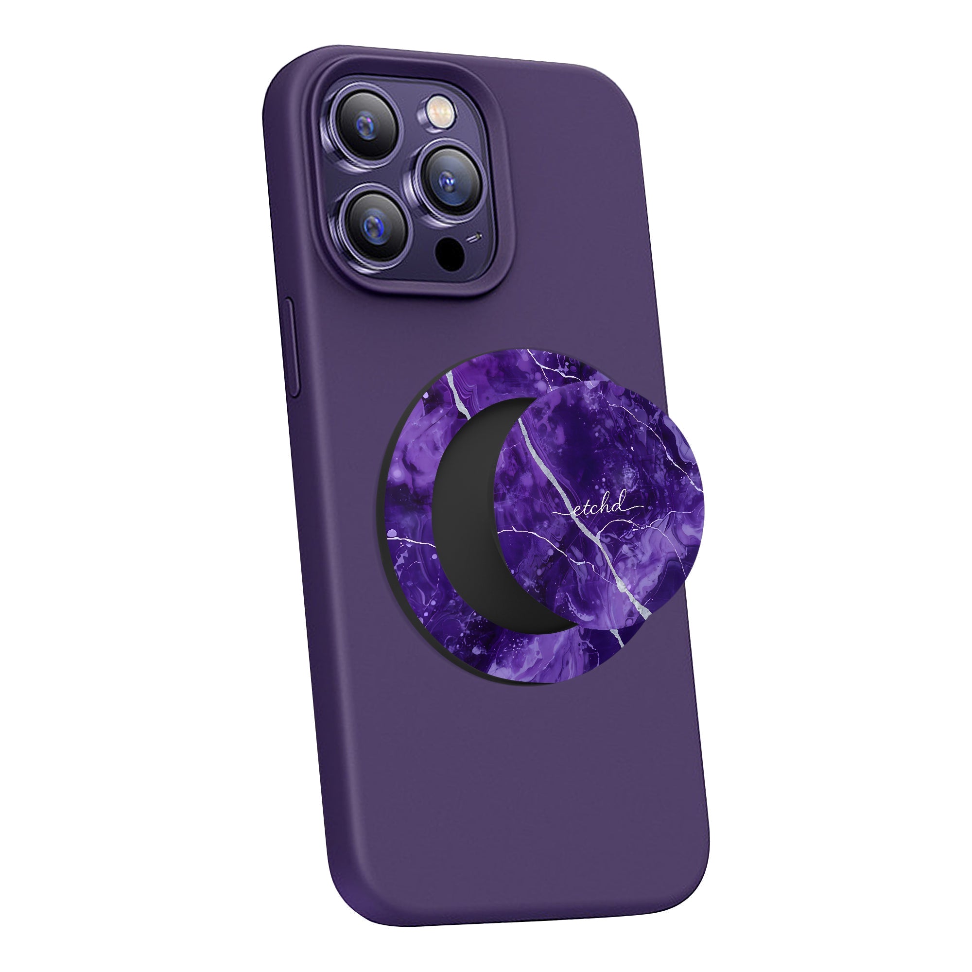 Amethyst Phone Grip And Stand by etchd, view 4