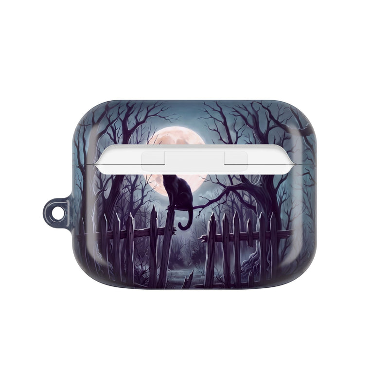 Midnight Cat AirPod Case by etchd, view 7