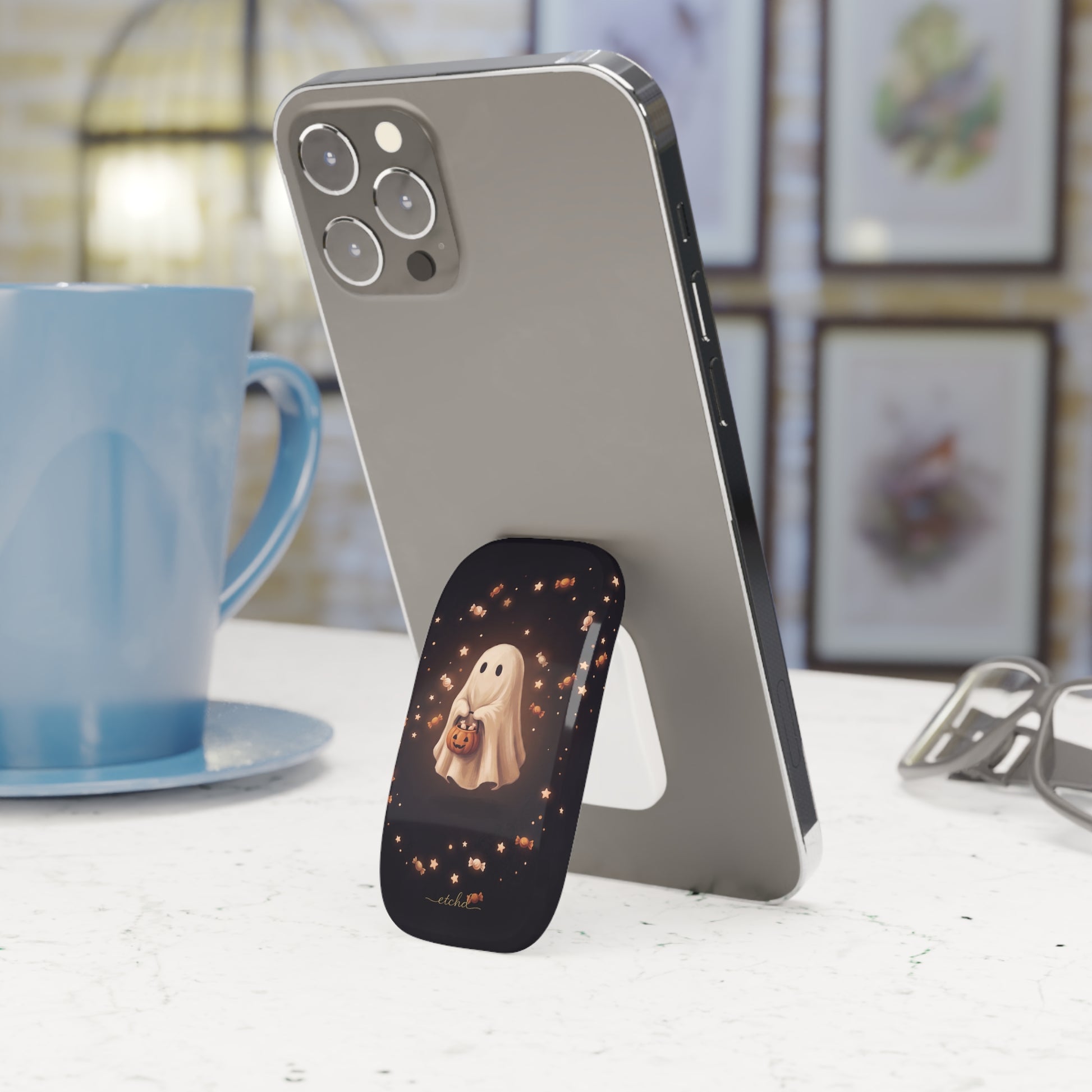 Candy Ghost Click-On Phone Grip by etchd, view 3