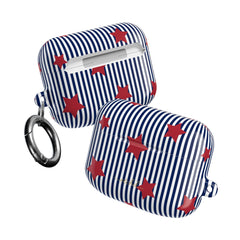 Blue Stripes & Red Stars AirPod Case by etchd, view 10