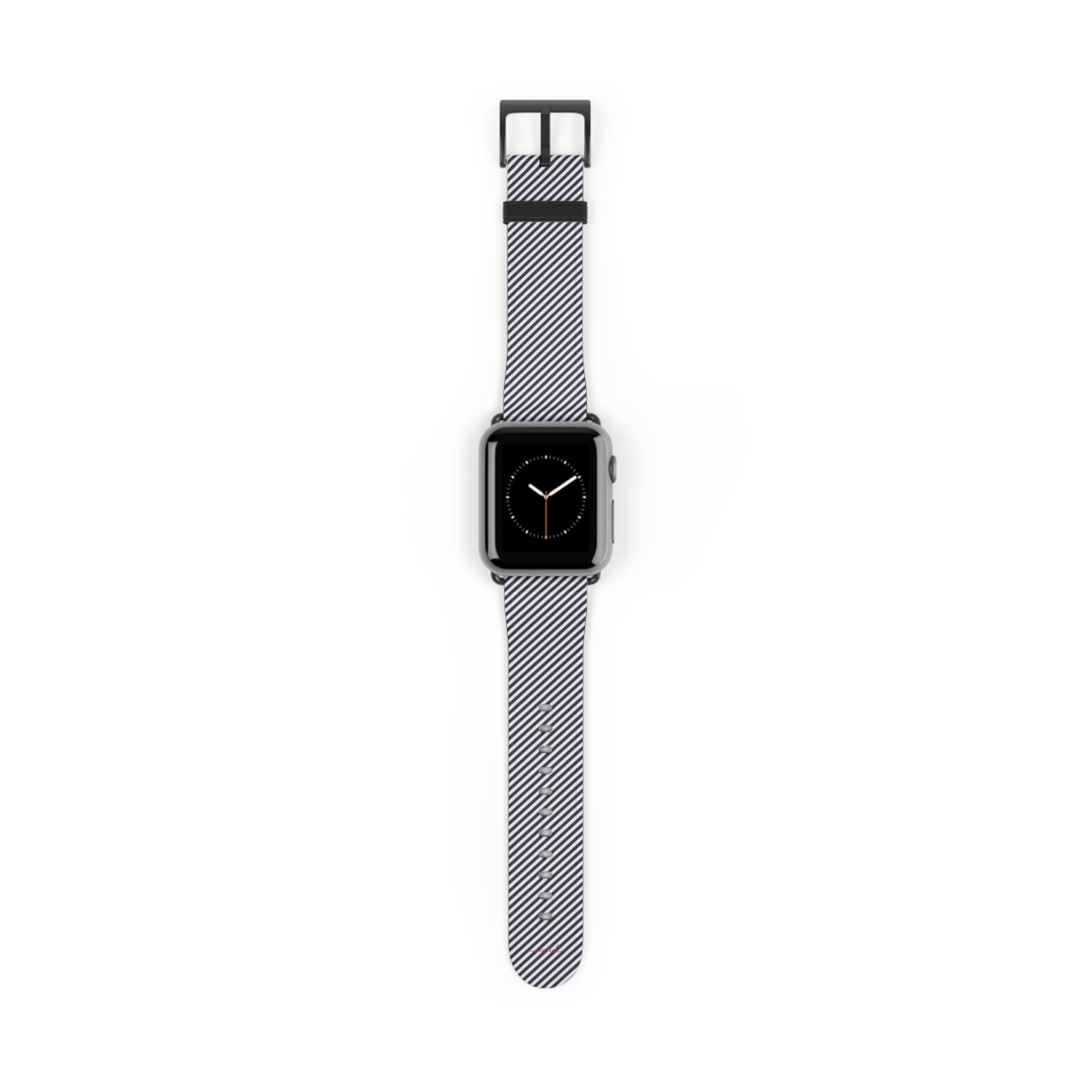 Plum & Blue Striped Diagonal Smartwatch Strap by etchd
