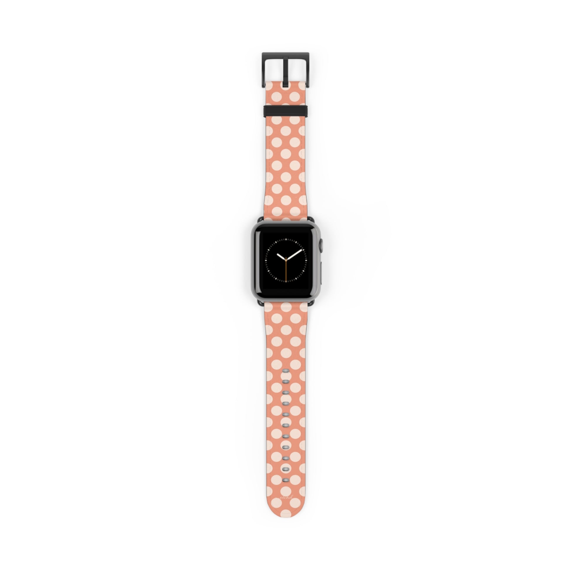 Cream & Coral Polka Dot Smartwatch Strap by etchd